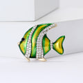 Alloy Enamel Striped Fish Brooch Pin For Cute Women's Apparel view 4