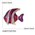 Alloy Enamel Striped Fish Brooch Pin For Cute Women's Apparel view 6