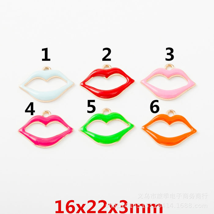 Zinc Alloy Lips Charm Pendant No.271602 for DIY Necklace Bracelet Jewelry Making