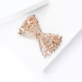 Alloy Pearl Rhinestone Bow Brooch For Women Apparel Decoration view 3