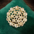 Alloy Rhinestone Snowflake Pearl Brooch For Fashion Clothing Decoration view 4