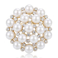 Alloy Rhinestone Snowflake Pearl Brooch For Fashion Clothing Decoration view 1
