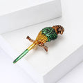 Alloy Enamel Parrot Brooch Pin For Unisex Suit And Cardigan Decoration view 3