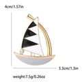 Alloy Enamel Sailboat Brooch Pin For Fashion Garment Decoration view 6