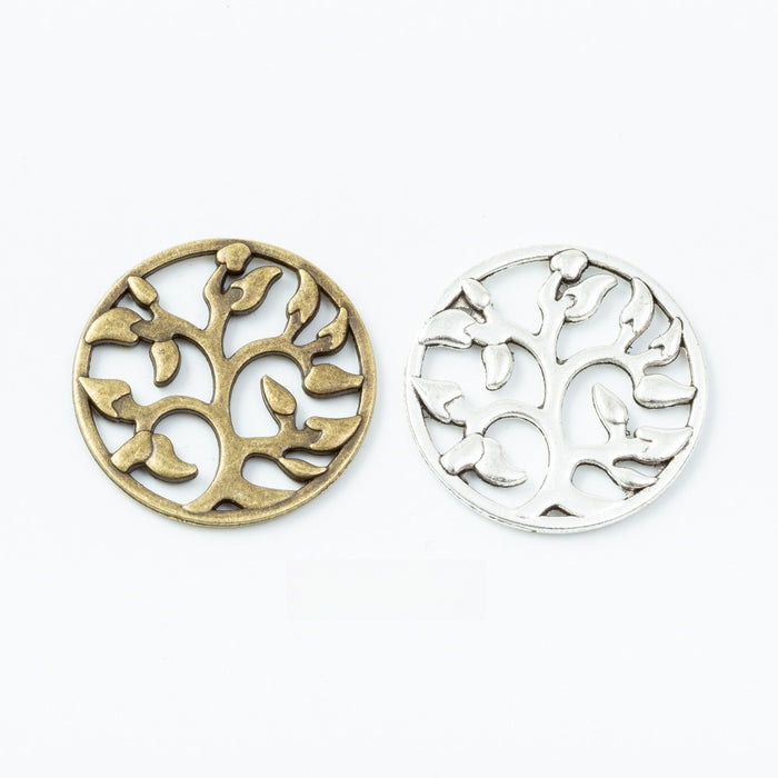 Zinc Alloy Tree Of Life Charm Pendant No.619261 for DIY Necklace Bracelet Jewelry Making