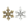 Zinc Alloy Snowflake Charm Pendant No.619312 for DIY Necklace Bracelet Jewelry Making view 4