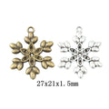 Zinc Alloy Snowflake Charm Pendant No.619312 for DIY Necklace Bracelet Jewelry Making view 1