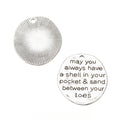 Antique Silver Zinc Alloy Round Tag Charm Pendant No.917671 for DIY Necklace Bracelet Jewelry Making view 1