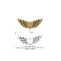 DIY Vintage Zinc Alloy Heart Love Wings Perforated Spacer Beads For Bracelet Necklace view 1