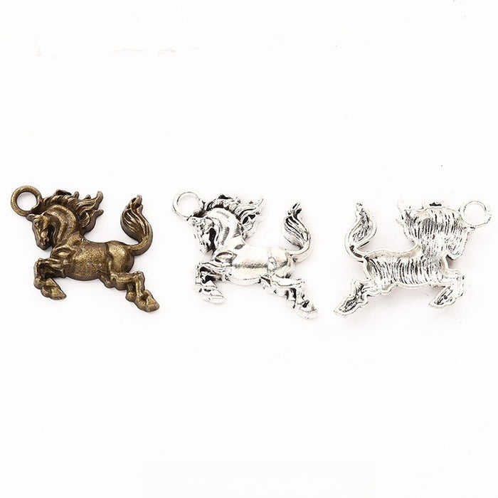 Zinc Alloy Horse Charm Pendant No.647738 for DIY Necklace Bracelet Jewelry Making