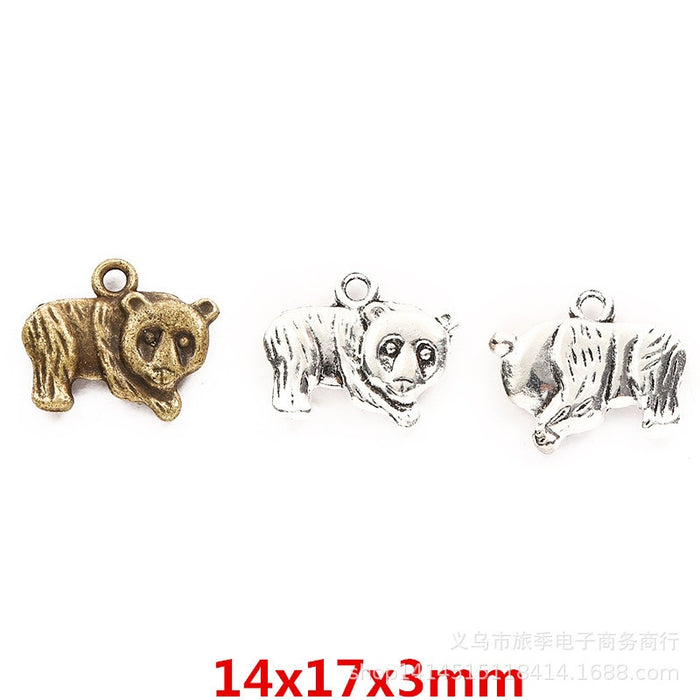 Zinc Alloy Panda Charm Pendant for DIY Necklace Bracelet Jewelry Making