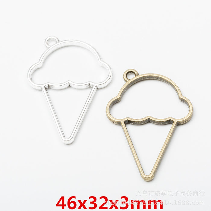 Zinc Alloy Ice Cream Charm Pendant No.629213 for DIY Necklace Bracelet Jewelry Making