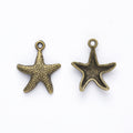 Zinc Alloy Starfish Charm Pendant No.753077 for DIY Necklace Bracelet Jewelry Making view 3