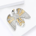 Alloy Rhinestone Eagle Brooch For Coats Cardigans And Formal Wear view 4