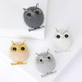 Electroplated Alloy Pearl Owl Brooch For Cute Garment Decoration view 1
