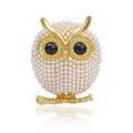Electroplated Alloy Pearl Owl Brooch For Cute Garment Decoration view 5