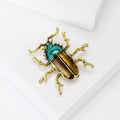 Alloy Enamel Beetle Brooch Pin For Streetwear Clothing Decoration view 4