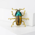 Alloy Enamel Beetle Brooch Pin For Streetwear Clothing Decoration view 2