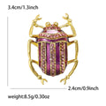 Metal Alloy Enamel Rhinestone Beetle Brooch Pin For Clothing view 6