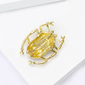 Metal Alloy Enamel Rhinestone Beetle Brooch Pin For Clothing view 4