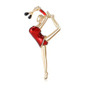 Alloy Enamel Dancing Girl Brooch For Women's Coats And Suits view 5