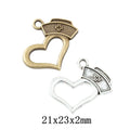 Zinc Alloy Nurse Cap Heart Charm Pendant for DIY Necklace Bracelet Jewelry Making view 1