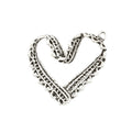 Zinc Alloy Hollow Heart Charm Pendant for DIY Necklace Bracelet Jewelry Making view 2