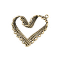 Zinc Alloy Hollow Heart Charm Pendant for DIY Necklace Bracelet Jewelry Making view 3