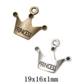 Zinc Alloy Crown Charm Pendant No.190328 for DIY Necklace Bracelet Jewelry Making view 1