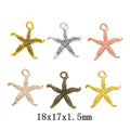 Zinc Alloy Starfish Charm Pendant No.482007 for DIY Necklace Bracelet Jewelry Making view 1