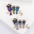 Rhinestone Alloy Three Owl Brooch For Cute Animal Decoration view 1