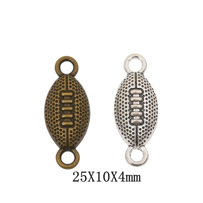 Zinc Alloy Football Charm Pendant No.770719 for DIY Necklace Bracelet Jewelry Making