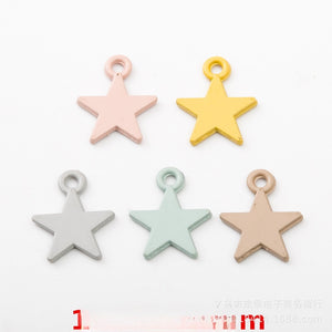 Gold Zinc Alloy Star Charm Pendant for DIY Necklace Bracelet Jewelry Making