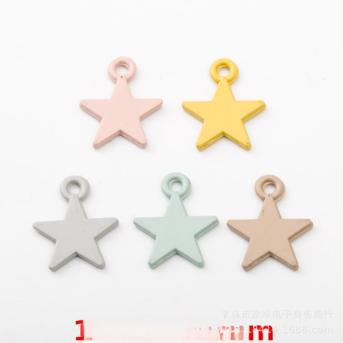 Gold Zinc Alloy Star Charm Pendant for DIY Necklace Bracelet Jewelry Making