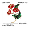 Alloy Enamel Poppy Flower Brooch Pin For Garment Decoration view 6