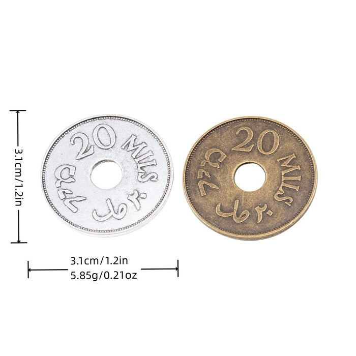 Zinc Alloy Coin Charm Pendant No.236545 for DIY Necklace Bracelet Jewelry Making