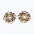 Zinc Alloy Flower Charm Pendant No.236643 for DIY Necklace Bracelet Jewelry Making view 3