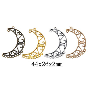 Zinc Alloy Moon Charm Pendant No.094450 for DIY Necklace Bracelet Jewelry Making