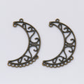 Zinc Alloy Moon Charm Pendant No.094450 for DIY Necklace Bracelet Jewelry Making view 2
