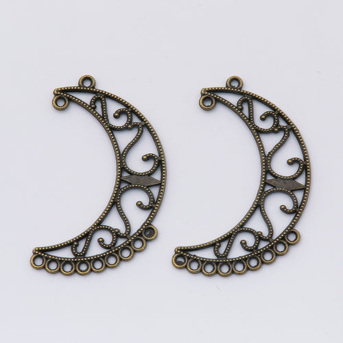 Zinc Alloy Moon Charm Pendant No.094450 for DIY Necklace Bracelet Jewelry Making