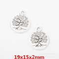 Silver Zinc Alloy Tree Of Life Charm Pendant for DIY Necklace Bracelet Jewelry Making view 1
