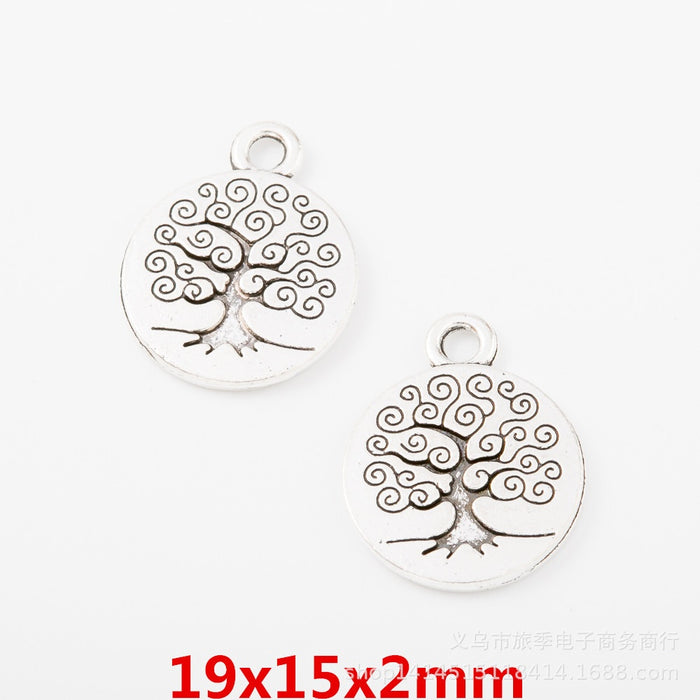 Silver Zinc Alloy Tree Of Life Charm Pendant for DIY Necklace Bracelet Jewelry Making