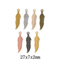 Zinc Alloy Feather Leaf Charm Pendant No.498497 for DIY Necklace Bracelet Jewelry Making view 1