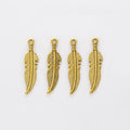 Zinc Alloy Feather Leaf Charm Pendant No.498497 for DIY Necklace Bracelet Jewelry Making view 2