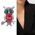 Alloy Owl Brooch For Trendy Animal Clothing Accessories view 2