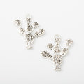 Antique Silver Zinc Alloy Cactus Charm Pendant for DIY Necklace Bracelet Jewelry Making view 2
