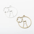 Zinc Alloy Cat Charm Pendant No.082428 for DIY Necklace Bracelet Jewelry Making view 2