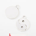 Antique Silver Zinc Alloy Tai Chi Bagua Charm Pendant for DIY Necklace Bracelet Jewelry Making view 1