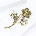 Vintage Alloy Plant Brooch Pin Scarf Buckle For Womens Accessories view 4