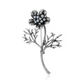 Vintage Alloy Plant Brooch Pin Scarf Buckle For Womens Accessories view 2